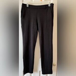 Lila Rose Cropped Black Pants with Subtle Dots